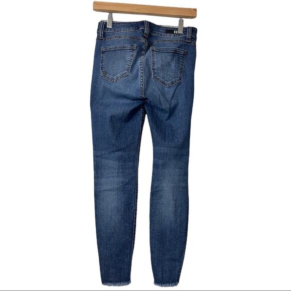 Kut from the Kloth Connie Ankle Skinny Raw Hem Medium Wash Mid Rise Jeans Size 0 - Picture 4 of 11